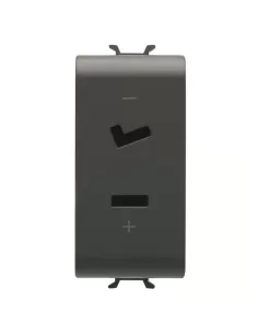 Gewiss gw112452 Selv-Steckdose 2p 6a 24V polarisiert ta 1m schwarz